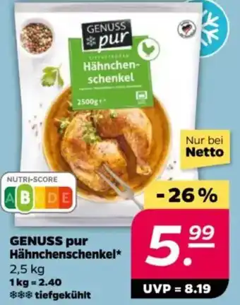 NETTO GENUSS pur Hähnchenschenkel Angebot