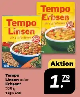 NETTO Tempo Linsen oder Erbsen Angebot