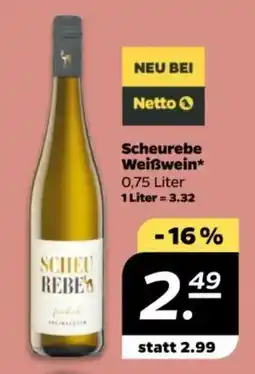 NETTO Scheurebe Weißwein Angebot