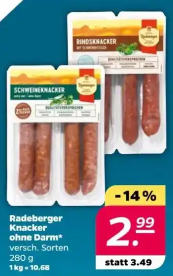 NETTO Radeberger Knacker ohne Darm Angebot