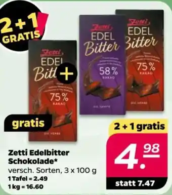 NETTO Zetti Edelbitter Schokolade Angebot