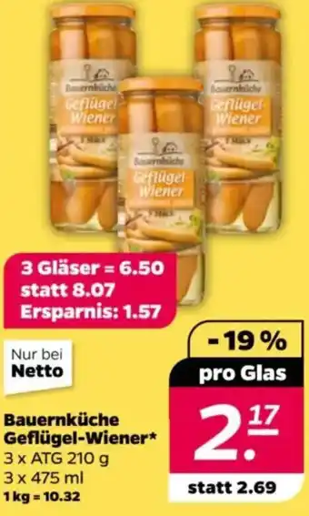 NETTO Bauernküche Geflügel-Wiener Angebot