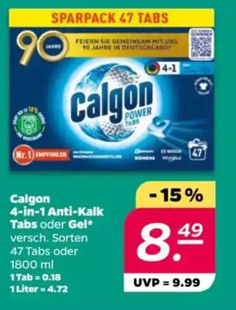 NETTO Calgon 4-in-1 Anti-Kalk Tabs oder Gel Angebot