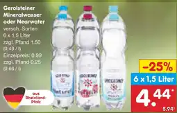 Netto Marken-Discount Gerolsteiner Mineralwasser oder Nearwater Angebot