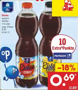 Netto Marken-Discount CAPTAINS Tea Eistee Angebot