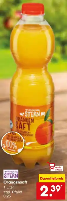 Netto Marken-Discount Frucht STERN Orangensaft Angebot