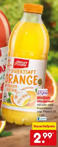 Netto Marken-Discount Frucht STERN Direktsaft Orangensaft Angebot