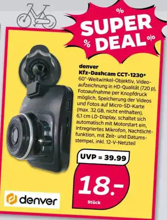 NETTO denver Kfz-Dashcam CCT-1230 Angebot