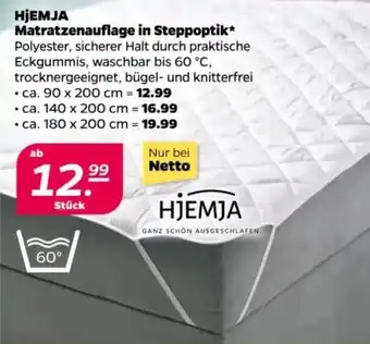 NETTO HJEMJA Matratzenauflage in Steppoptik Angebot