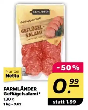 NETTO FARMLÄNDER Geflügelsalami Angebot