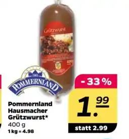 NETTO Pommernland Hausmacher Grützwurst Angebot