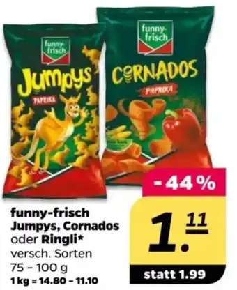 NETTO funny-frisch Jumpys, Cornados oder Ringli Angebot