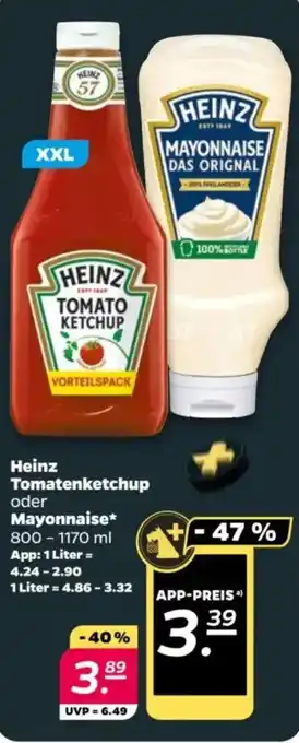 NETTO Heinz Tomatenketchup oder Mayonnaise Angebot