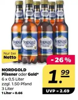 NETTO NORDGOLD Pilsener oder Gold Angebot