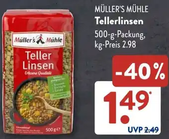 Aldi Süd MÜLLER'S MÜHLE Tellerlinsen Angebot