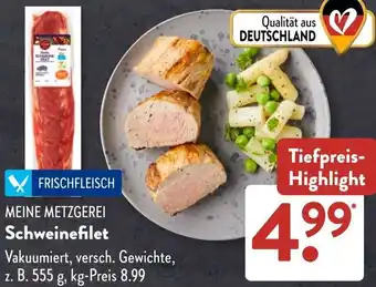 Aldi Süd MEINE METZGEREI Schweinefilet Angebot