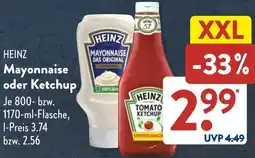 Aldi Süd HEINZ Mayonnaise oder Ketchup Angebot