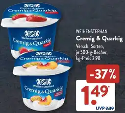 Aldi Süd WEIHENSTEPHAN Cremig &Quarkig Angebot