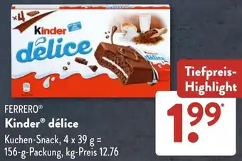 Aldi Süd FERRERO Kinder délice Angebot