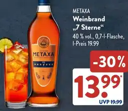 Aldi Süd ΜΕΤΑΧΑ Weinbrand „7 Sterne" Angebot