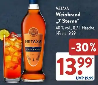 Aldi Süd ΜΕΤΑΧΑ Weinbrand „7 Sterne" Angebot