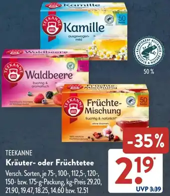 Aldi Süd TEEKANNE Kräuter- oder Früchtetee Angebot