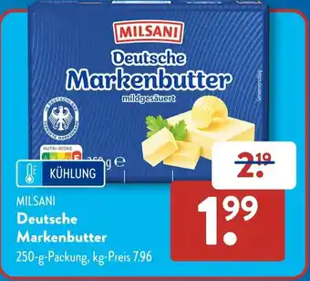 Aldi Süd MILSANI Deutsche Markenbutter Angebot