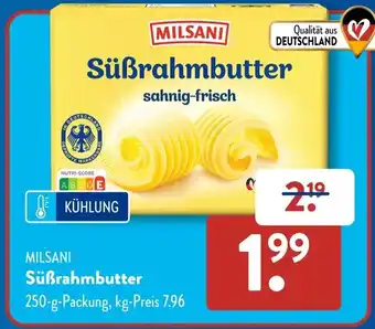 Aldi Süd MILSANI Süßrahmbutter Angebot