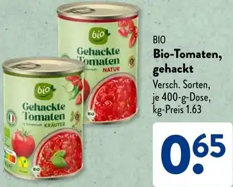 Aldi Süd BIO Bio-Tomaten, gehackt Angebot