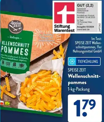 Aldi Süd SPEISE ZEIT Wellenschnittpommes Angebot