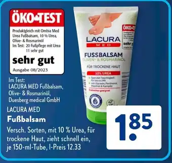 Aldi Süd LACURA MED Fußbalsam Angebot