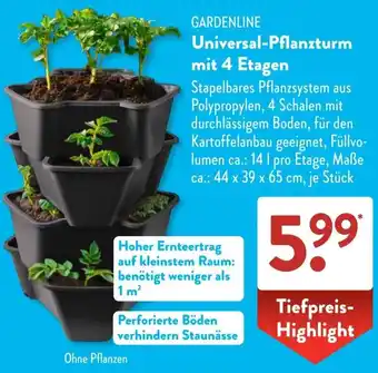 Aldi Süd GARDENLINE Universal-Pflanzturm mit 4 Etagen Angebot