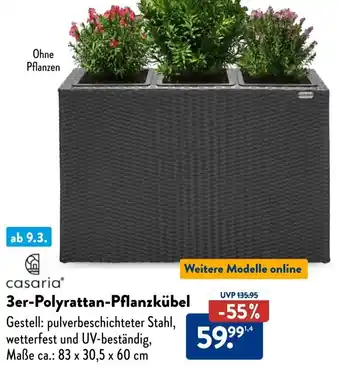 Aldi Süd Casaria 3er-Polyrattan-Pflanzkübel Angebot