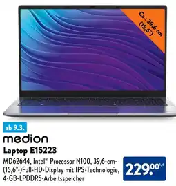 Aldi Süd Medion Laptop E15223 Angebot