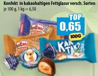 Mix Markt Konfekt in kakaohaltigen Fettglasur Angebot