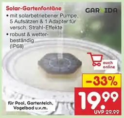 Netto Marken-Discount GARIDA Solar-Gartenfontäne Angebot