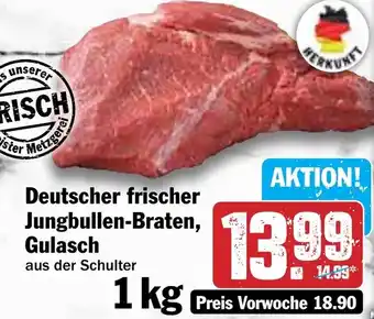 Hit Deutscher frischer Jungbullen-Braten, Gulasch Angebot