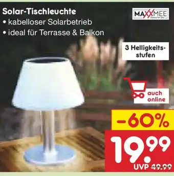 Netto Marken-Discount MAXXMEE Solar-Tischleuchte Angebot