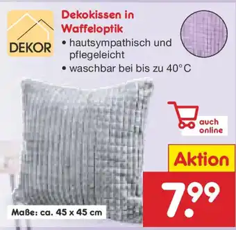 Netto Marken-Discount DEKOR Dekokissen in Waffeloptik Angebot