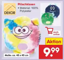 Netto Marken-Discount DEKOR Plüschkissen Angebot