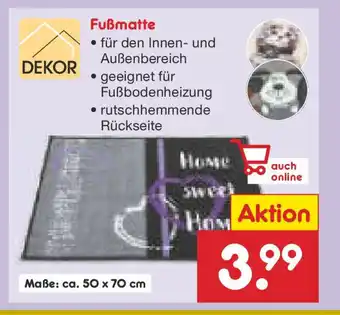 Netto Marken-Discount DEKOR Fußmatte Angebot