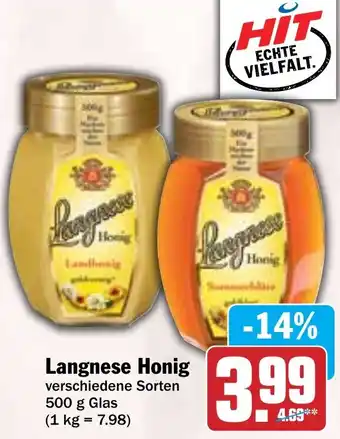 Hit Langnese Honig Angebot