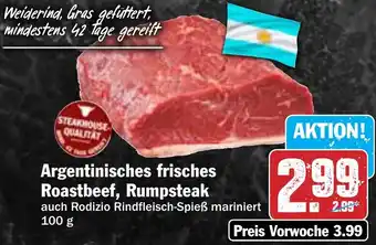 Hit Argentinisches frisches Roastbeef, Rumpsteak Angebot