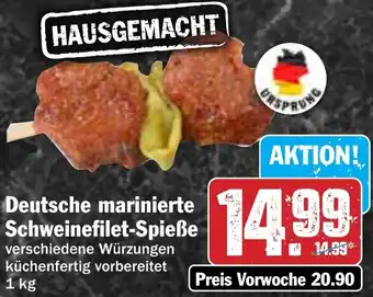 Hit Deutsche marinierte Schweinefilet-Spieße Angebot