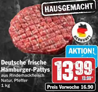 Hit Deutsche frische Hamburger-Pattys Angebot