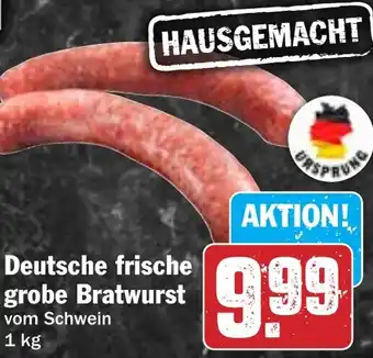 Hit Deutsche frische grobe Bratwurst Angebot