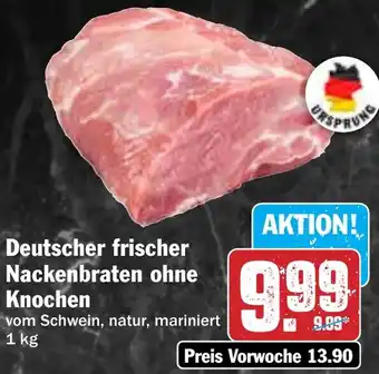 Hit Deutscher frischer Nackenbraten ohne Knochen Angebot