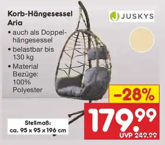 Netto Marken-Discount JUSKYS Korb-Hängesessel Aria Angebot