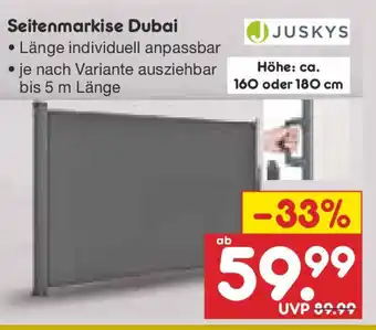 Netto Marken-Discount JUSKYS Seitenmarkise Dubai Angebot