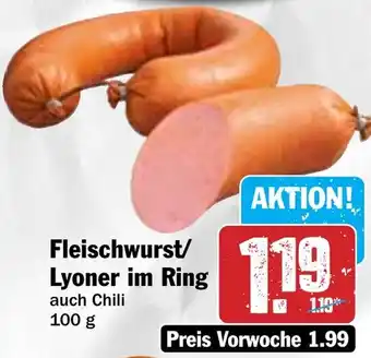 Hit Fleischwurst/ Lyoner im Ring Angebot